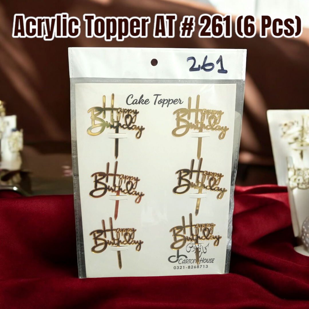 Acrylic Topper AT # 261 (6 Pcs)