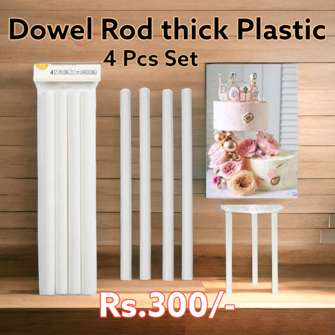 Dowel Rod Thick Plastic 4 Pcs Set