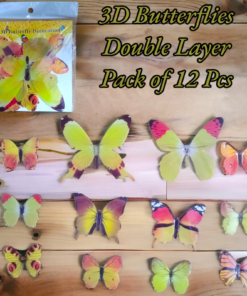 Alternative view of 3D Butterflies Double Layer Topper Pack of 12 Pcs