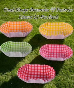 Oval Shape Brownies and Pastries Liners 21 Pcs Pack