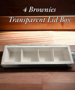4 Brownies Transparent Lid Box