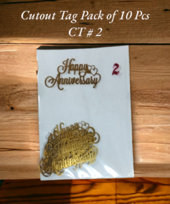 Cutout Tag 10 Pcs Pack CT # 2 (Happy Anniversary)