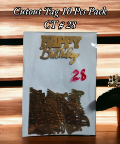 Cutout Tag 10 Pcs Pack CT # 28 (Happy Birthday)