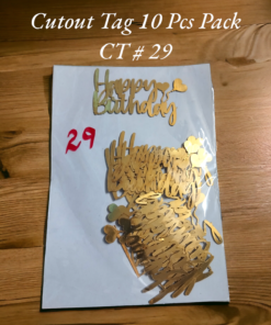 Cutout Tag 10 Pcs Pack CT # 29 (Happy Birthday)