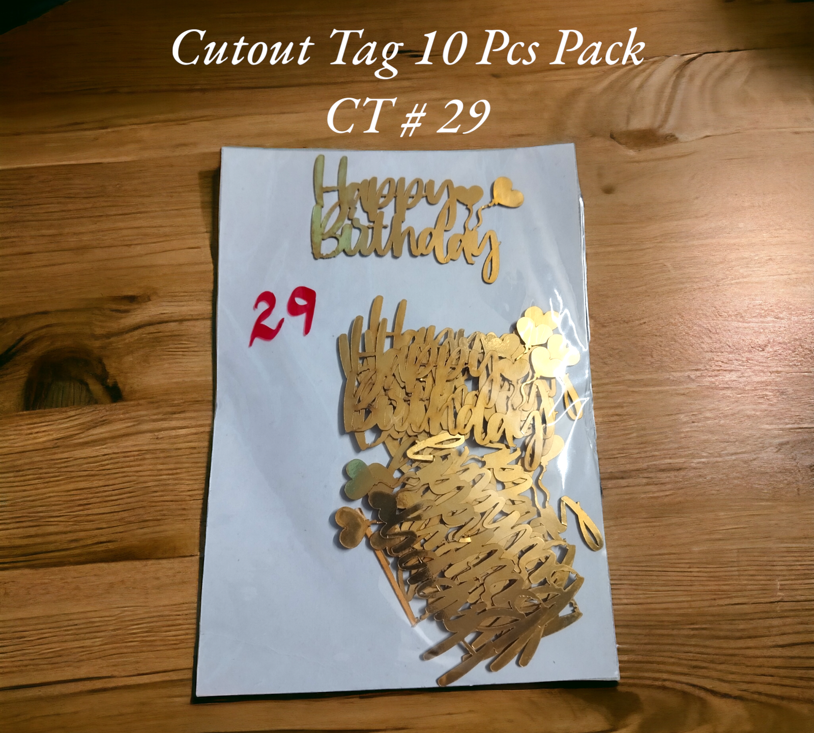 Cutout Tag 10 Pcs Pack CT # 29 (Happy Birthday)