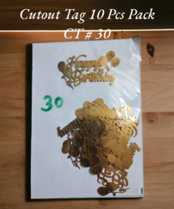 Cutout Tag 10 Pcs Pack CT # 30 (Happy Birthday)