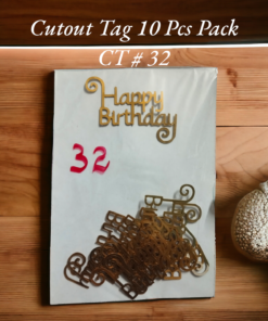Cutout Tag 10 Pcs Pack CT # 32 (Happy Birthday)