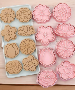 Flower Theme Cookies Cutter 8 Pcs Pack