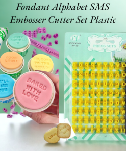 Fondant Alphabet SMS Embosser Cutter Set Plastic