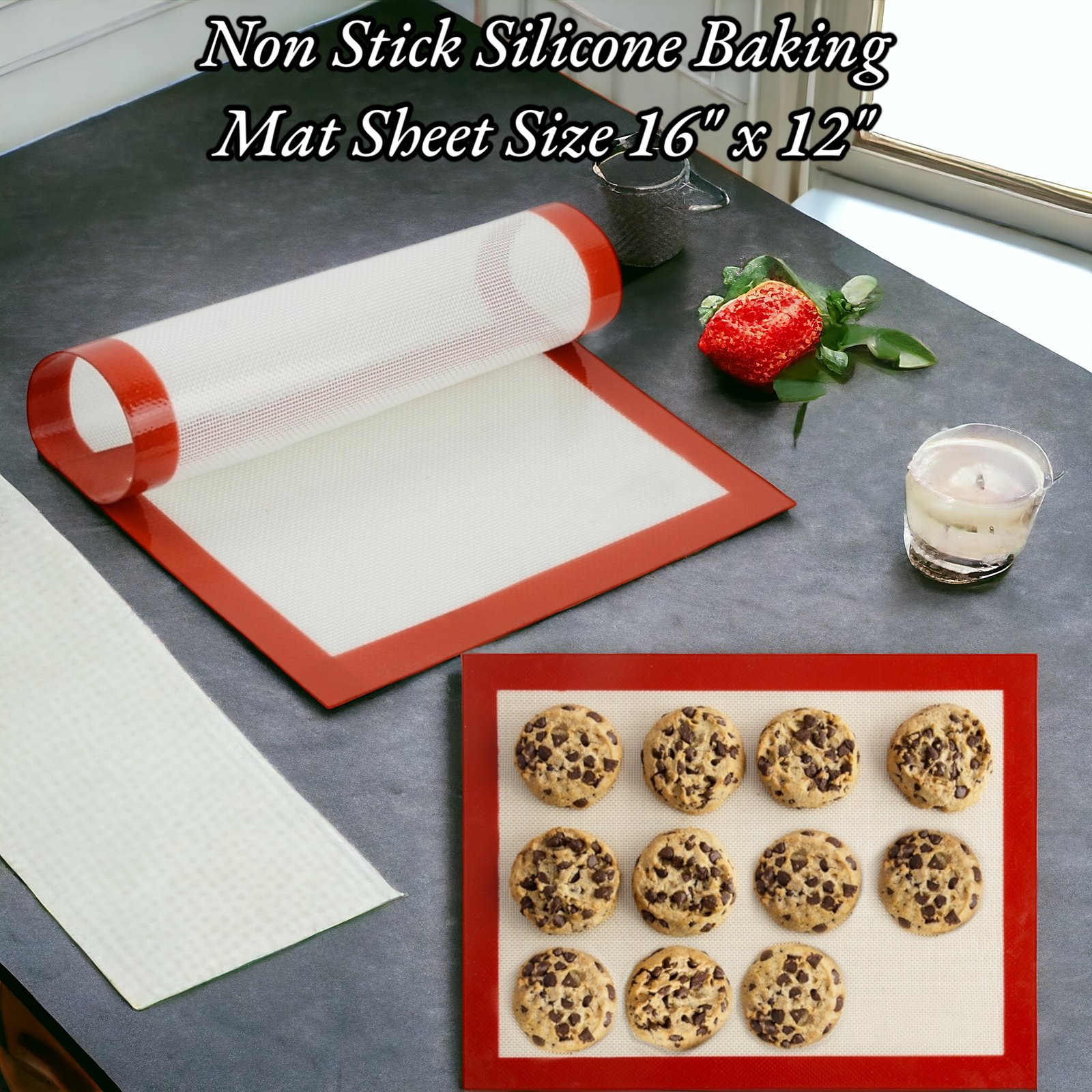 Non Stick Silicone Baking Mat Sheet Size 16" x 12"