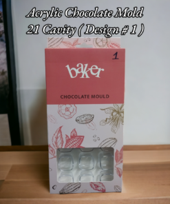 Acrylic Chocolate Mold 21 Cavity ( Design # 1 )