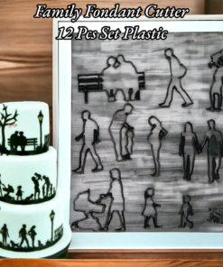 Family Fondant Cutter 12 Pcs Set Plastic