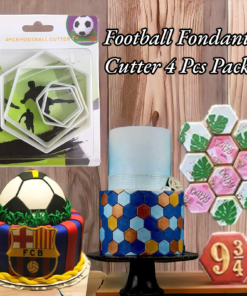 Football Fondant Cutter 4 Pcs Pack