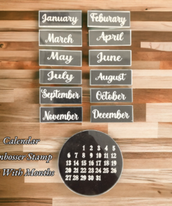 Calendar Embosser Stamp Set With Months