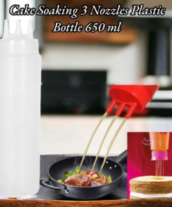 Cake Soaking 3 Nozzles Plastic Bottle 650 ml