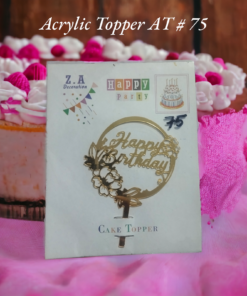 Acrylic Topper AT # 75 (Happy Birthday)