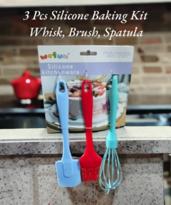 Silicone Baking Kit (Whisk, Brush & Spatula) (3pcs)