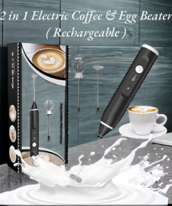 2 in 1 Electric Coffee & Egg Beater (USB Rechargeable)