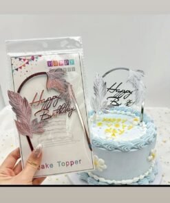 Alternative view of Acrylic Topper AT # 155 (Happy Birthday) (Silver)