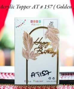 Acrylic Topper AT # 157 (Happy Birthday) (Gold)