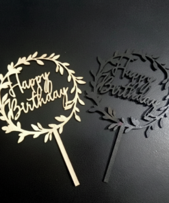 Wooden Topper WT # 13 (Happy Birthday)