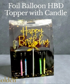 Foil Balloon topper With Candle