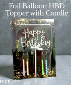 Foil Balloon topper With Candle