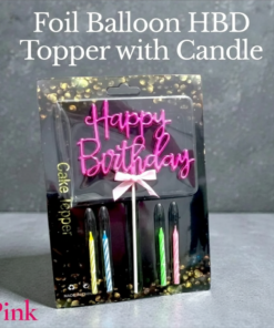 Foil Balloon topper With Candle