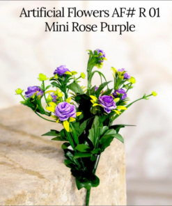 Artificial Flowers AF # R 01 Mini Rose Purple