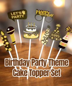 Birthday Party Theme Cake Topper Set
