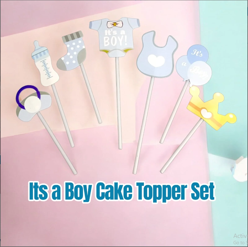 It’s A Boy Cake Topper Set
