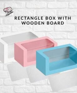 Rectangle box with wooden board