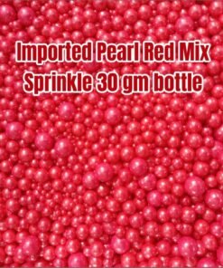 Imported Pearl Red Mix Sprinkle 30 gm bottle