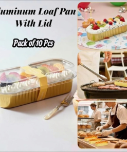 Aluminum Loaf Pan With Lid Pack of 10 Pcs