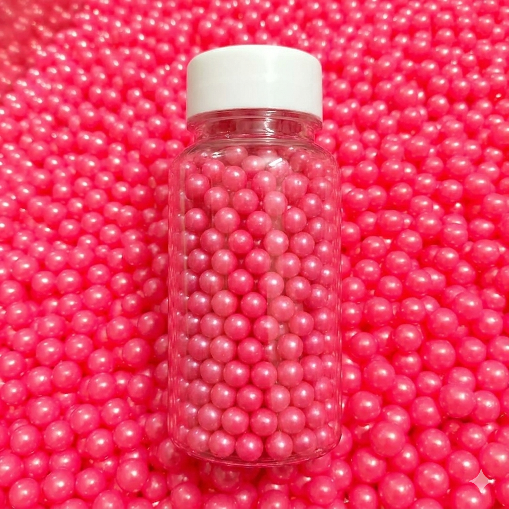 Imported Fuchsia Sprinkle 7 mm 30 gm bottle