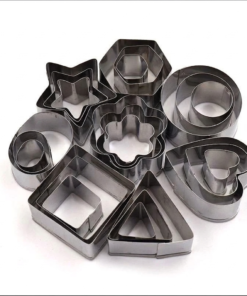 Multi Functional Cookies Cutter Stainless Steel 24 Pcs Pack