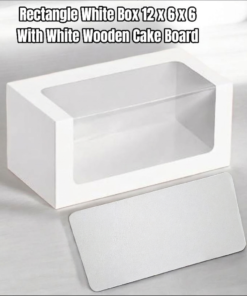 Rectangle White Box With Wooden Board