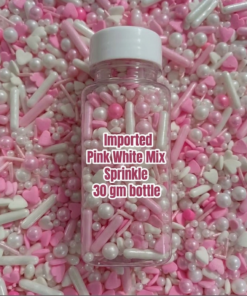 Imported Pink White Mix Sprinkle 30 gm bottle