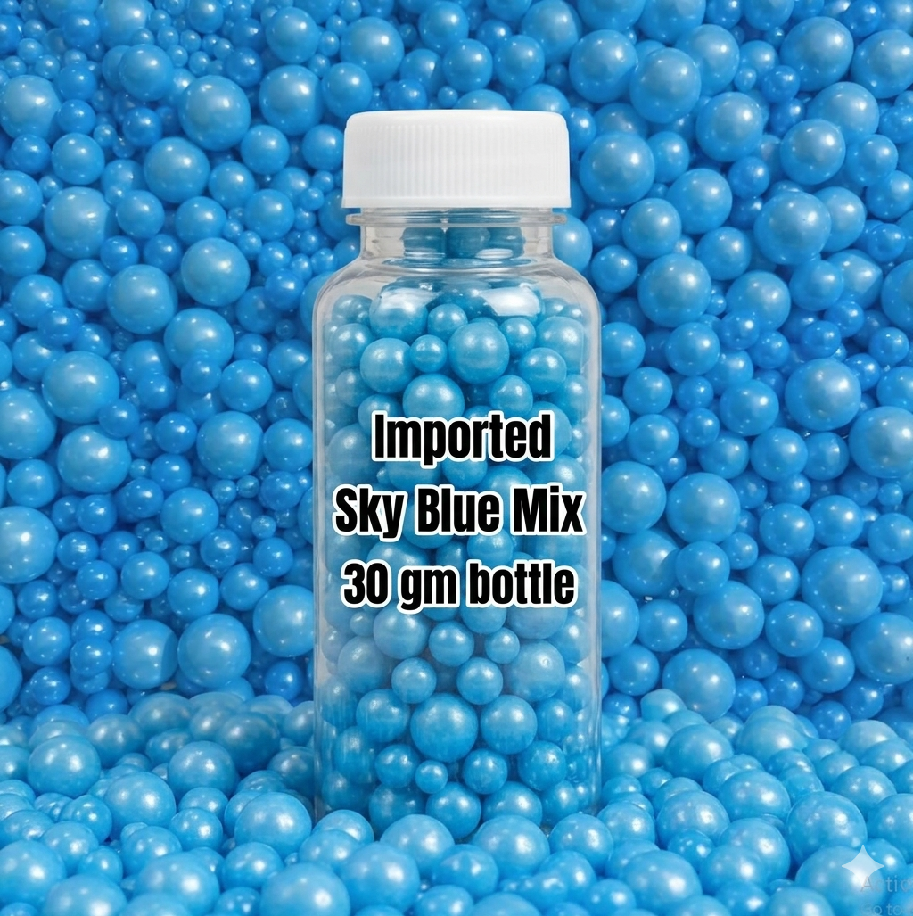 Imported Sky Blue Mix Sprinkle 30 gm bottle