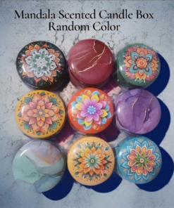 Mandala Scented Candle Printed Box 150 ml ( Random Color )
