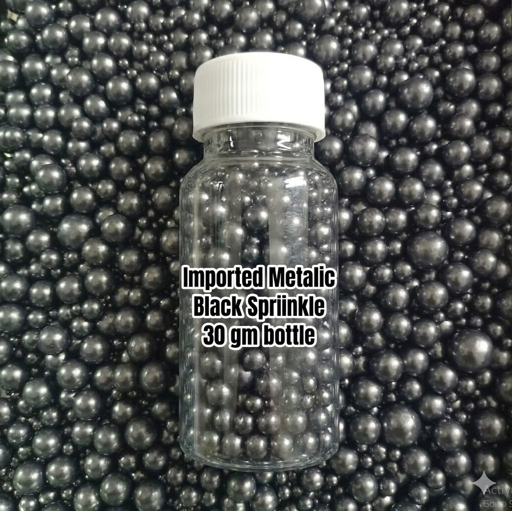 Imported Matelic Black Mix Sprinkle 30 gm bottle
