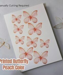 Printed Butterfly Peach Color