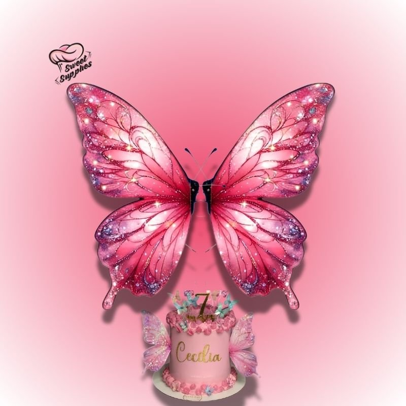 Printed Butterfly Big Size | 2 Pcs Set