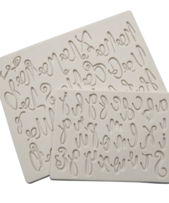 Silicone Mold Cursive Script Letters | 2 Pcs Set