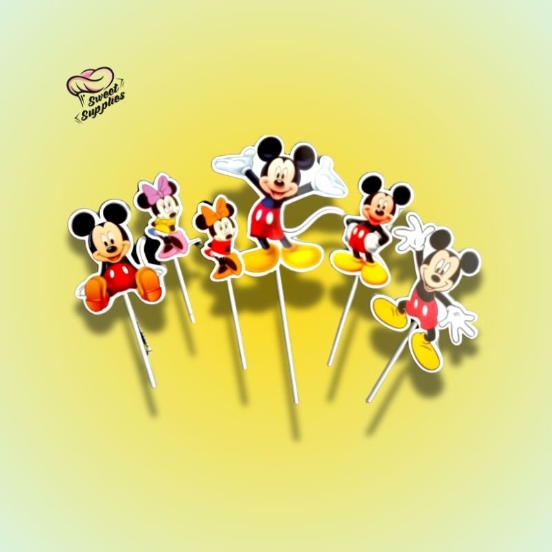 Micky Mouse Theme Cake Topper Set