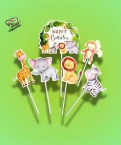 Jungle Theme Cake Topper Set