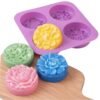 Silicone Mold Soap Round 4 Cavity