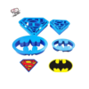 Superman & Batman Cookies Cutter 4 Pcs Set Plastic