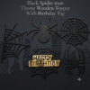 Black Spider Wooden Topper