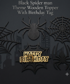 Black Spider Wooden Topper